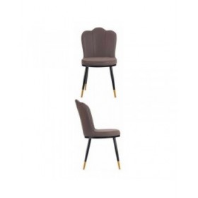 Poltrona Viola Conchiglia Ecopelle Acciaio (53 x 88 x 67 cm)