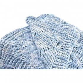Coperta DKD Home Decor 150 x 125 x 1 cm Azzurro (2 Unità)