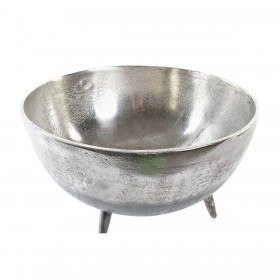Centrotavola DKD Home Decor 31 x 31 x 19,5 cm Argentato Dorato Moderno (2 Unità)