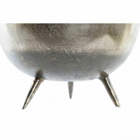 Centrotavola DKD Home Decor 31 x 31 x 19,5 cm Argentato Dorato Moderno (2 Unità)