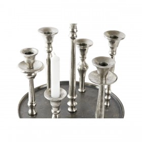 Candelabro DKD Home Decor 29 x 29 x 30 cm Alluminio Moderno (2 Unità)