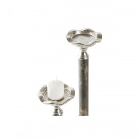 Candelabro DKD Home Decor Alluminio 10 x 10 x 31,5 cm Moderno (2 Unità)