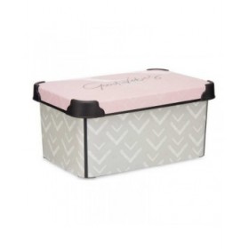 Scatola portaoggetti Kipit Vibes Rosa Plastica 5 L 19 x 13,5 x 29,5 cm