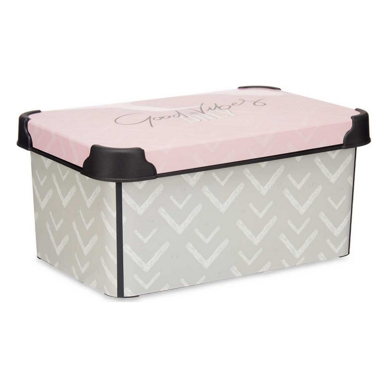 Scatola portaoggetti Kipit Vibes Rosa Plastica 5 L 19 x 13,5 x 29,5 cm