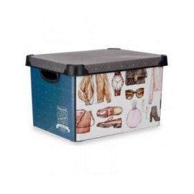 Scatola portaoggetti Kipit Vintage Plastica Vintage 22 L 30 x 23,5 x 40 cm Con manici