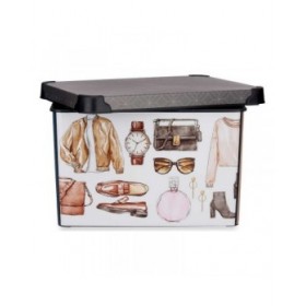 Scatola portaoggetti Kipit Vintage Plastica Vintage 22 L 30 x 23,5 x 40 cm Con manici