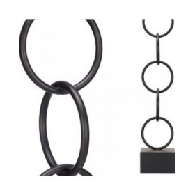Statua Decorativa Anelli Nero Metallo (12,5 x 60,5 x 12,5 cm)