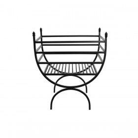 Utensili da Camino DKD Home Decor Supporto per Legna Acciaio (48 x 30 x 57 cm)