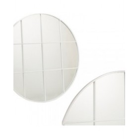 Specchio da parete Rotondo Metallo Bianco (100 x 2,5 x 100 cm)