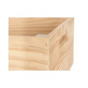 Scatola portaoggetti Legno di pino Marrone naturale (30 x 30 x 30 cm)