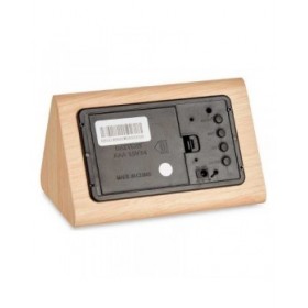 Orologio Digitale da Tavolo Marrone PVC Legno MDF (11,7 x 7,5 x 8 cm)