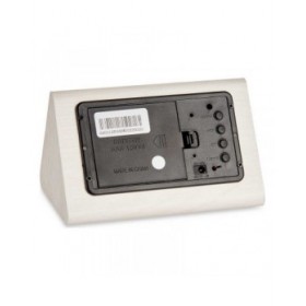 Orologio Digitale da Tavolo Bianco PVC Legno MDF (11,7 x 7,5 x 8 cm)