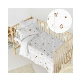 Set di copripiumino HappyFriday Mini Woods animals Multicolore Culla Neonato 2 Pezzi