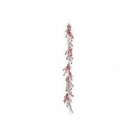 Ghirlanda di Natale Krist+ K1912687 Bianco Rosso Plastica Nevoso 40 x 9 x 40 cm