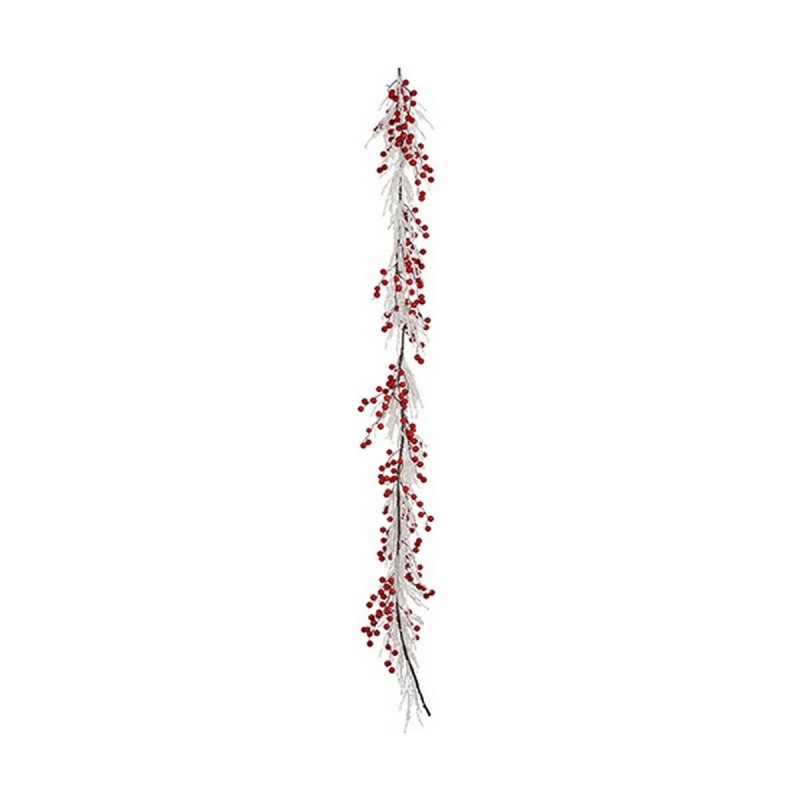 Ghirlanda di Natale Krist+ K1912687 Bianco Rosso Plastica Nevoso 40 x 9 x 40 cm