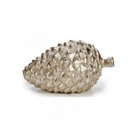 Statua Decorativa Krist+ C35-40026A Dorato Argentato Ananas 9 x 10 x 16 cm
