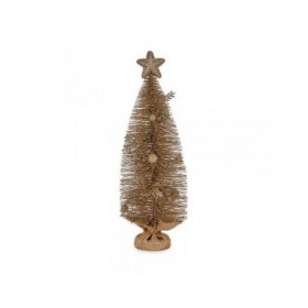 Albero di Natale con Stella 23 x 14,5 x 46 cm champagne