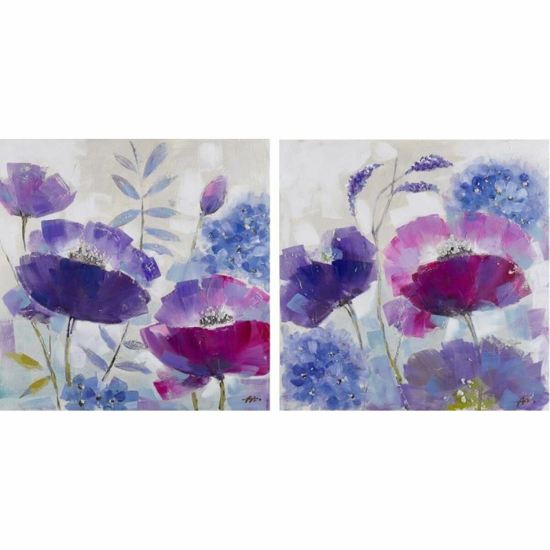 Quadro DKD Home Decor 80 x 3,5 x 80 cm Shabby Chic (2 Unità)