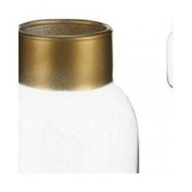 Vaso Dorato Trasparente Vetro (11,5 x 24 x 11,5 cm)