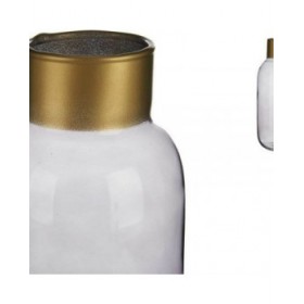 Vaso Liscio Grigio Dorato Vetro (11,5 x 24 x 11,5 cm)