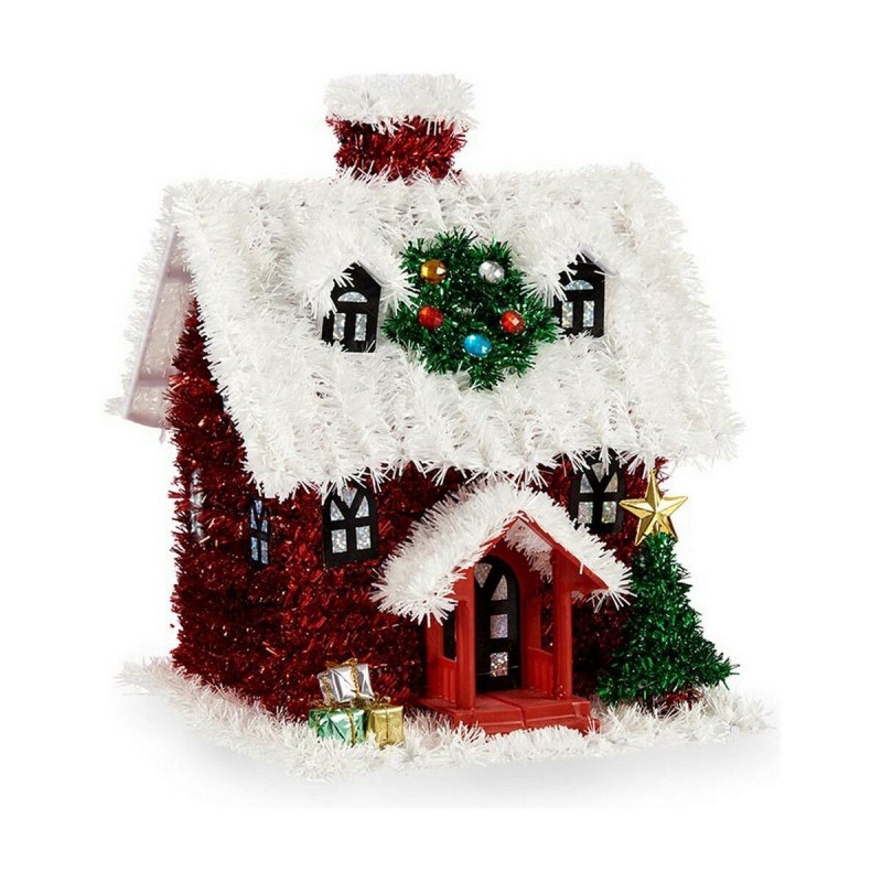 Statua Decorativa Natale Tinsel Casa 19 x 24,5 x 19 cm Rosso Bianco Verde Plastica polipropilene