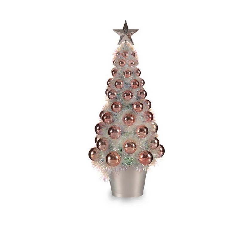 Albero di Natale Krist+ 18CH307/IRIDESCENT Rosa polipropilene Plastica Iridescente 16 x 37,5 x 16 cm