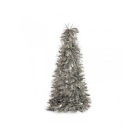 Albero di Natale Mat Tinsel 18 x 18 x 45,5 cm Argentato Plastica polipropilene