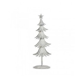 Albero di Natale 17,5 x 50 x 11 cm Metallo Bianco