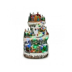 Decorazione Treno Paese 23 x 23 x 39 cm Resina