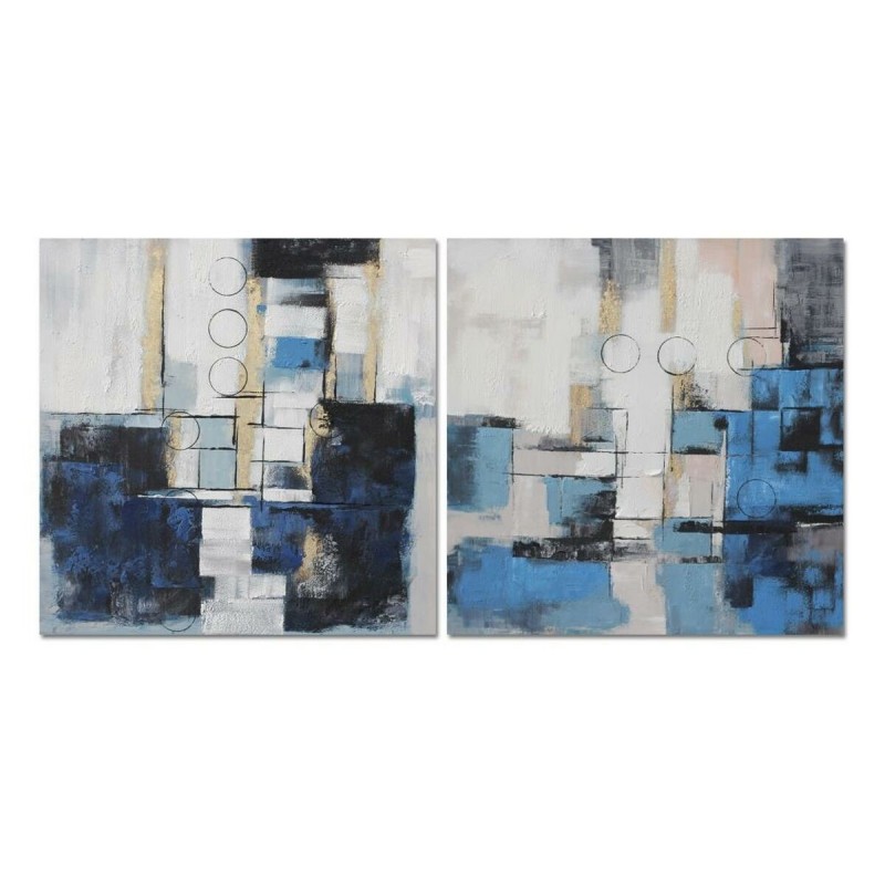 Quadro DKD Home Decor Astratto Moderno 100 x 2,8 x 100 cm (2 Unità)