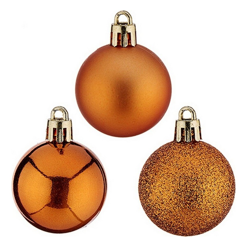 Palle di Natale Ø 4 cm 12 Unità Arancio Plastica 4 x 5 x 4 cm
