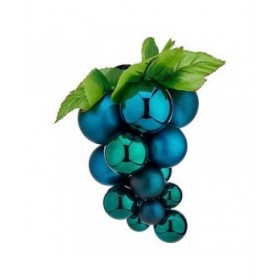 Palla di Natale Krist+ 01832 Azzurro Plastica Uva Piccolo