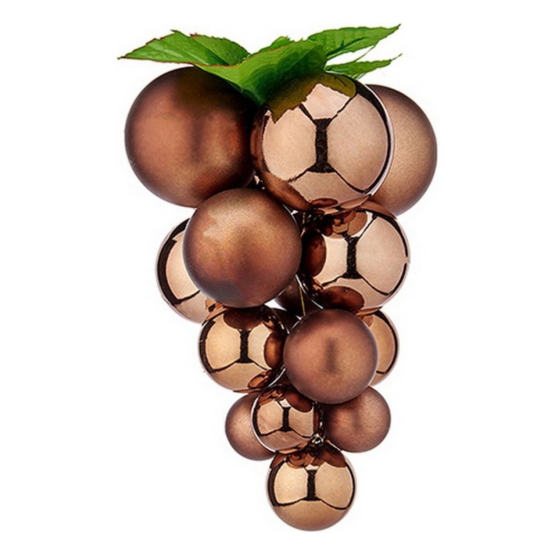 Palla di Natale Krist+ 01834 Marrone Plastica Uva Piccolo