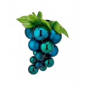 Palla di Natale Krist+ 01852 Azzurro Plastica Uva