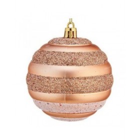 Palla di Natale Ø 8 cm 6 Unità Rame PVC