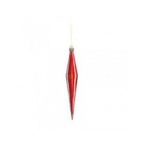 Decorazione Natalizia Krist+ 00905 Rosso PVC 8,5 x 3,5 x 19 cm Affusolato