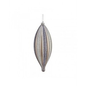 Decorazione Natalizia Krist+ 00906 Argentato PVC Affusolato