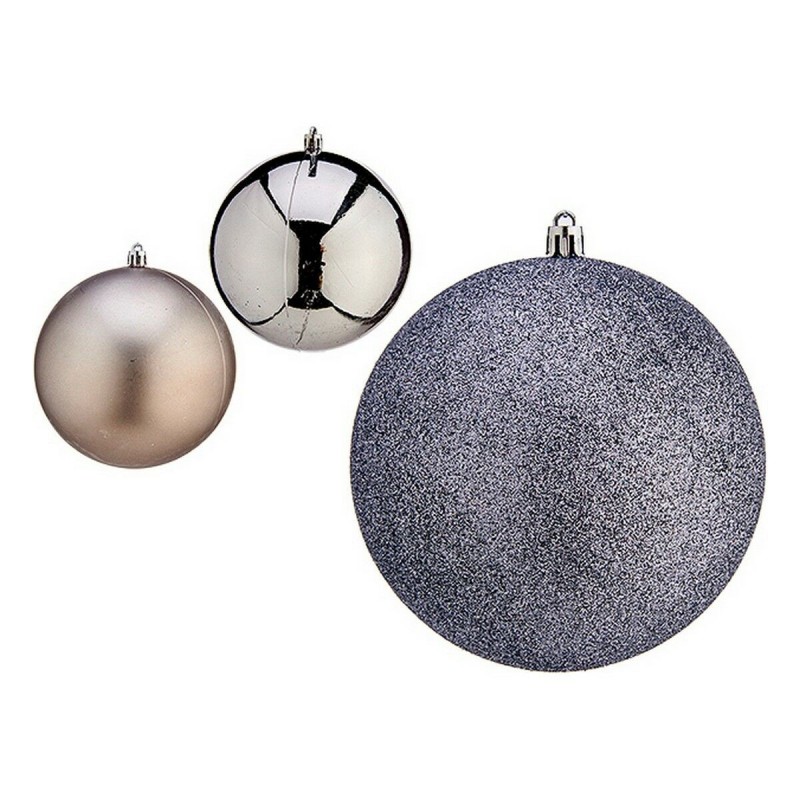 Palle di Natale Krist+ 00762 Argentato Plastica Ø 12 cm 6 Unità