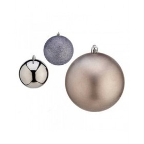 Palle di Natale Ø 10 cm 6 Unità Argentato Plastica