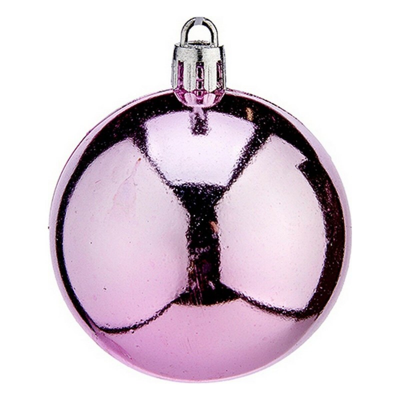 Palle di Natale Krist+ K1912477-4 Rosa Plastica Ø 6 cm 24 Unità
