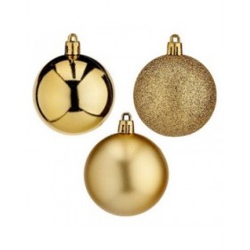 Palla di Natale 20 Unità Ø 6 cm Dorato Plastica
