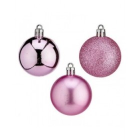 Palla di Natale Ø 5 cm Rosa Plastica 12 x 26,5 x 12 cm