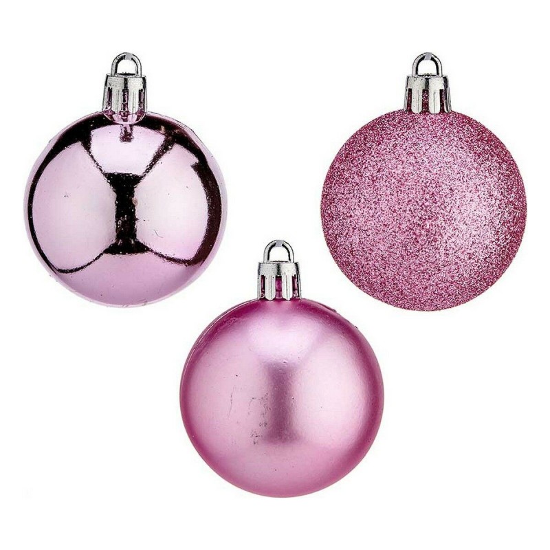 Palla di Natale Ø 5 cm Rosa Plastica 12 x 26,5 x 12 cm