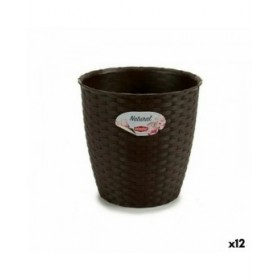 Vaso Stefanplast Plastica Cioccolato 19 x 17,5 x 19 cm (12 Unità)