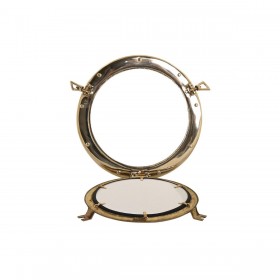 Specchio da parete DKD Home Decor Dorato Ottone Finestra (29 x 5 x 29 cm)