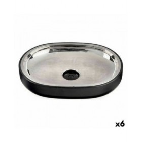 Portasapone Berilo BP15-004-1 Nero Acciaio inossidabile Plastica 9,5 x 2,5 x 13 cm (6 Unità)