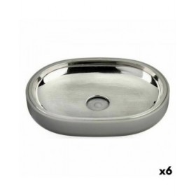 Portasapone Berilo BP15-004-3 Grigio Argentato Acciaio inossidabile Plastica 9,5 x 2,5 x 13 cm (6 Unità)