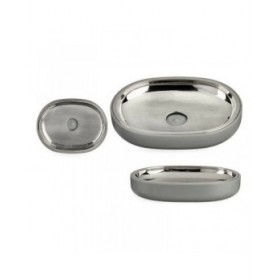Portasapone Berilo BP15-004-3 Grigio Argentato Acciaio inossidabile Plastica 9,5 x 2,5 x 13 cm (6 Unità)