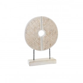 Statua Decorativa DKD Home Decor Bianco Ferro Cerchi (41 x 12 x 55 cm)