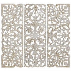 Decorazione da Parete DKD Home Decor Dorato Bianco Ferro Romantico Legno MDF (40 x 2 x 120 cm)